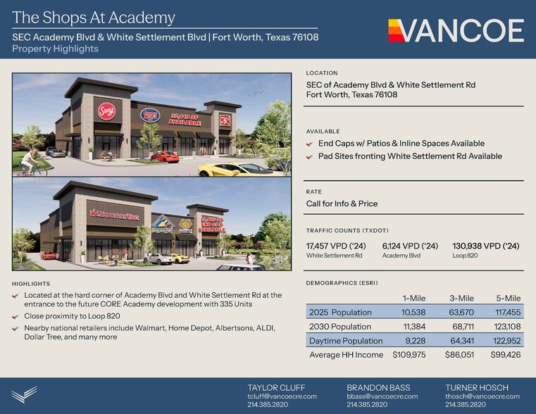 SEC of Academy Blvd & White Settlement Rd, Fort Worth, TX for sale - Building Photo - Image 2 of 11