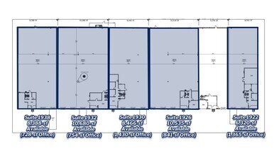 1922-1938 N Great Southwest Pky, Grand Prairie, TX for lease Floor Plan- Image 1 of 1