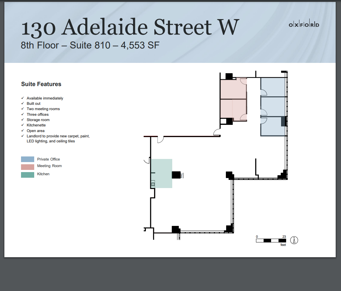 130 Adelaide St W, Toronto, ON for lease Floor Plan- Image 1 of 1