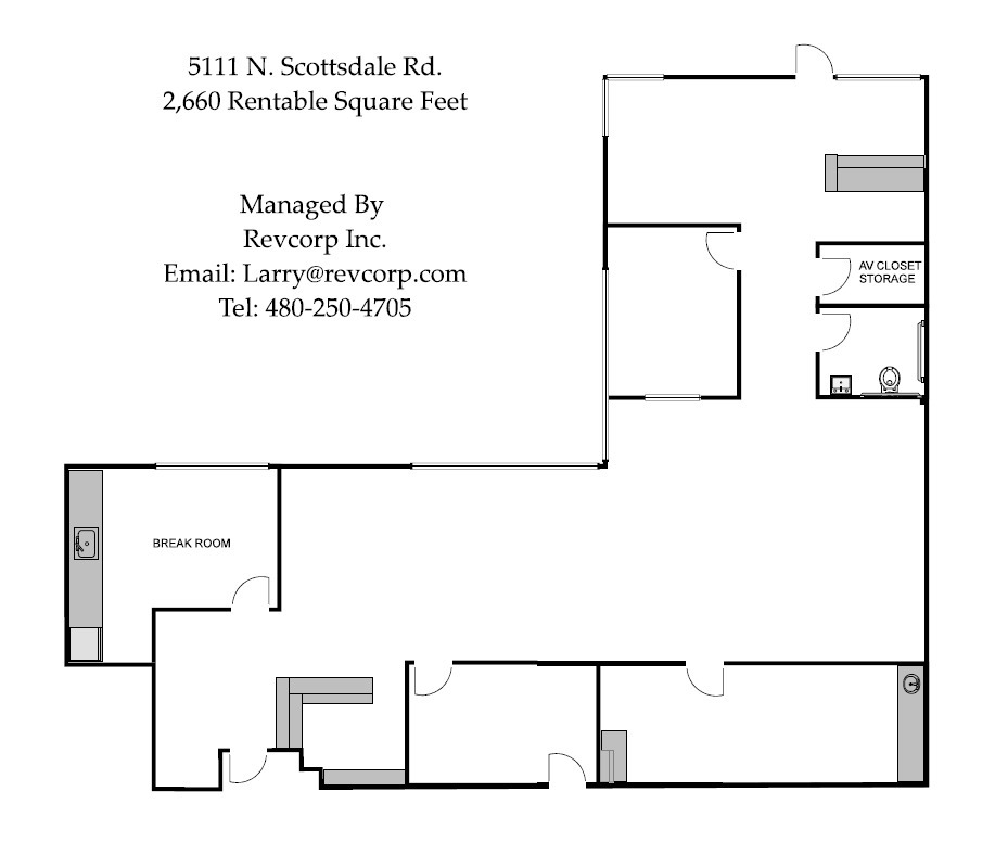 5111 N Scottsdale Rd, Scottsdale, AZ for lease Floor Plan- Image 1 of 10