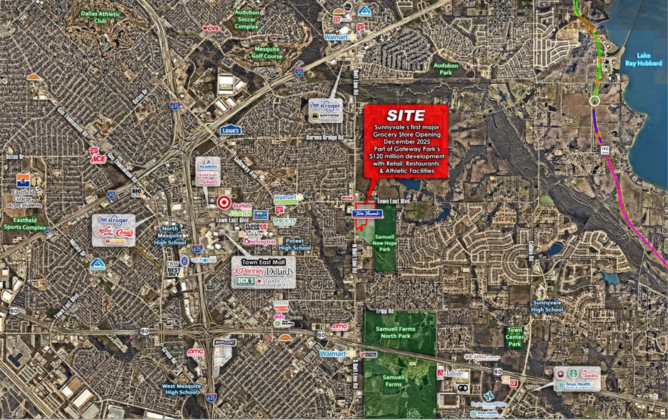 SEC of Belt Line Rd & Town East Blvd, Sunnyvale, TX for sale - Aerial - Image 2 of 4