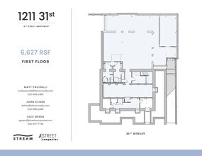 1211 31st St NW, Washington, DC for lease Floor Plan- Image 1 of 6