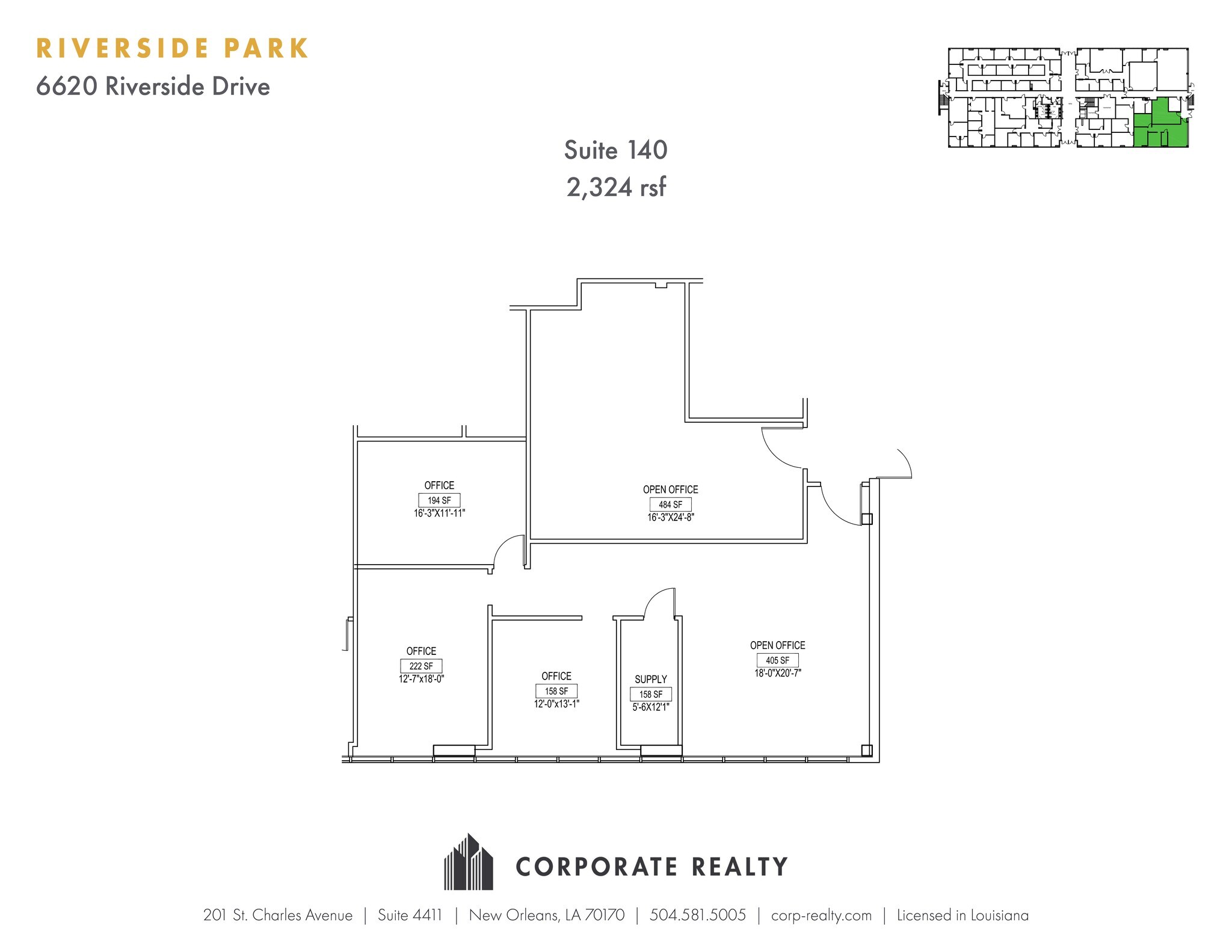 6660 Riverside Dr, Metairie, LA for lease Site Plan- Image 1 of 1