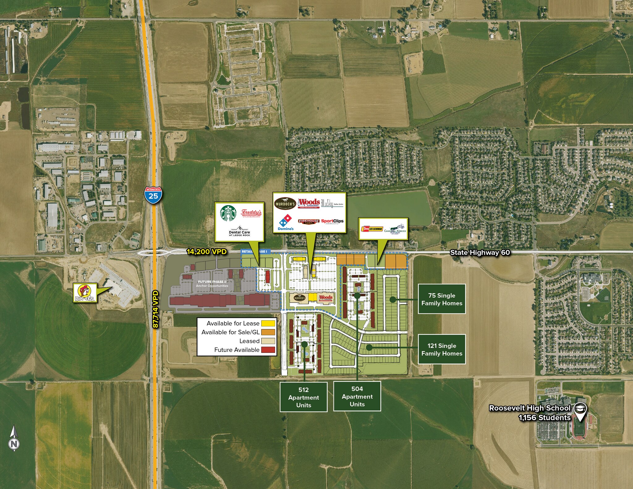 SEC of Highway 60 & I-25, Johnstown, CO for sale Aerial- Image 1 of 3