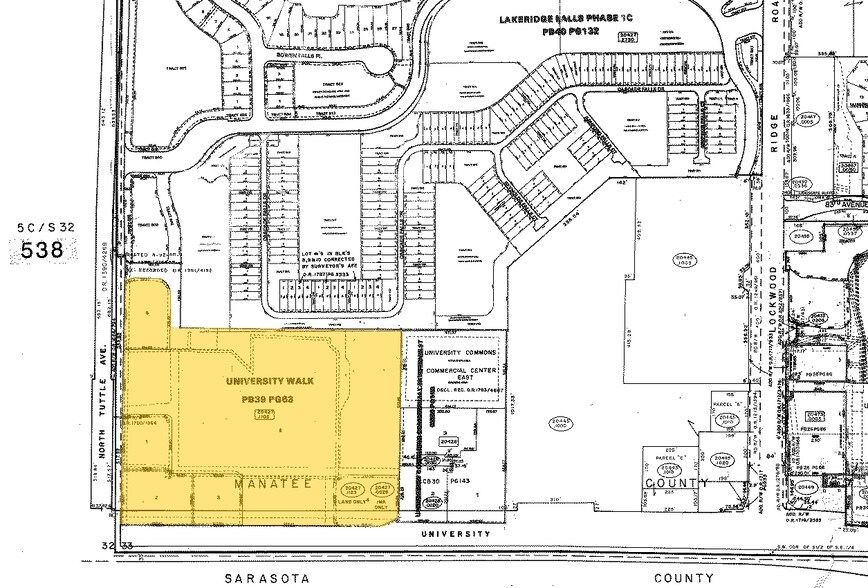 2875 University Pky, Sarasota, FL for sale - Plat Map - Image 1 of 1