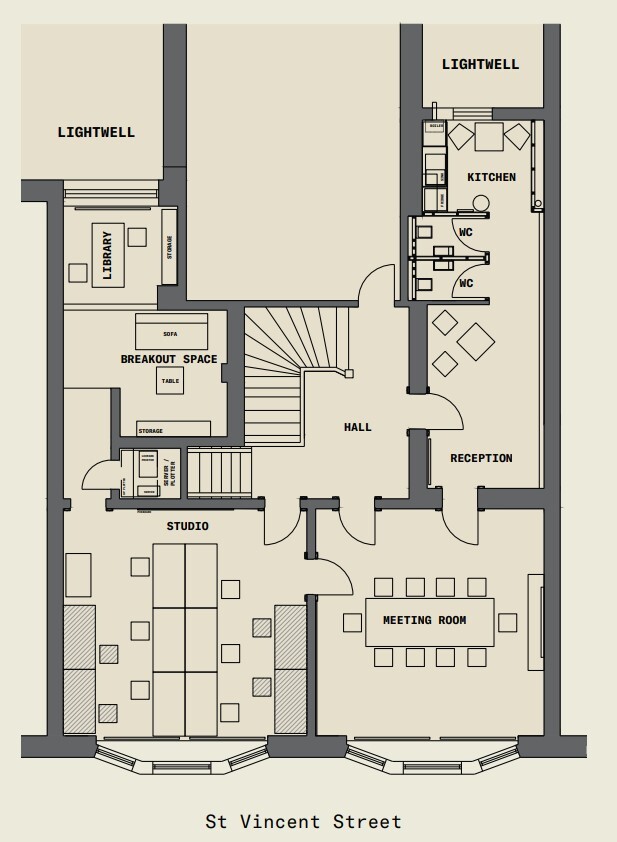 77 St Vincent St, Glasgow, GLG G2 5TF - Unit Front -  - Floor Plan - Image 1 of 4