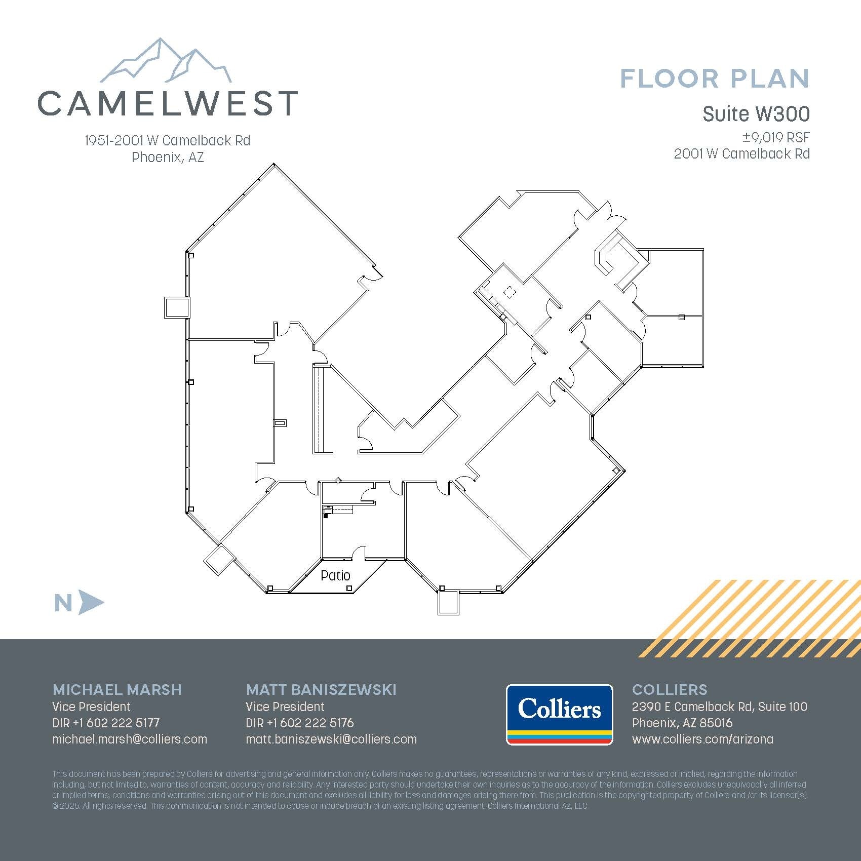 2001 W Camelback Rd, Phoenix, AZ for lease Floor Plan- Image 1 of 2