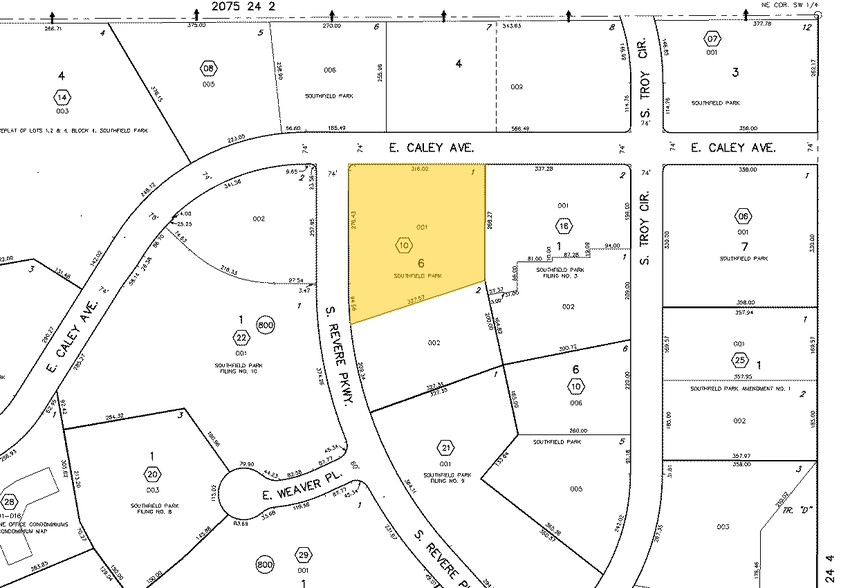 6338 S Revere Pky, Centennial, CO for sale - Plat Map - Image 1 of 2