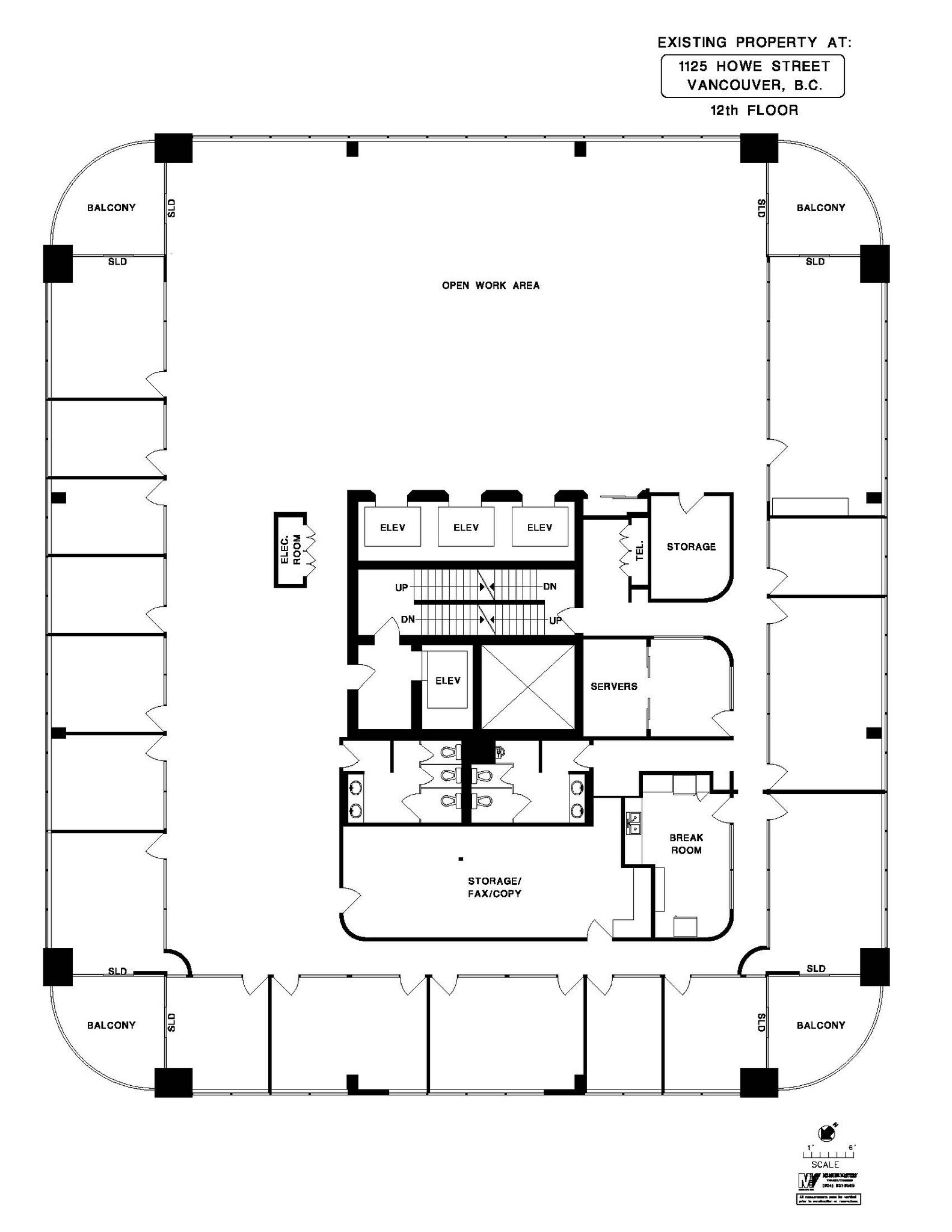 1125 Howe St, Vancouver, BC for lease Floor Plan- Image 1 of 5