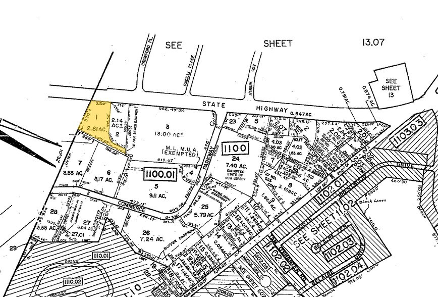 1317 Route 73, Mount Laurel, NJ for sale - Plat Map - Image 1 of 1