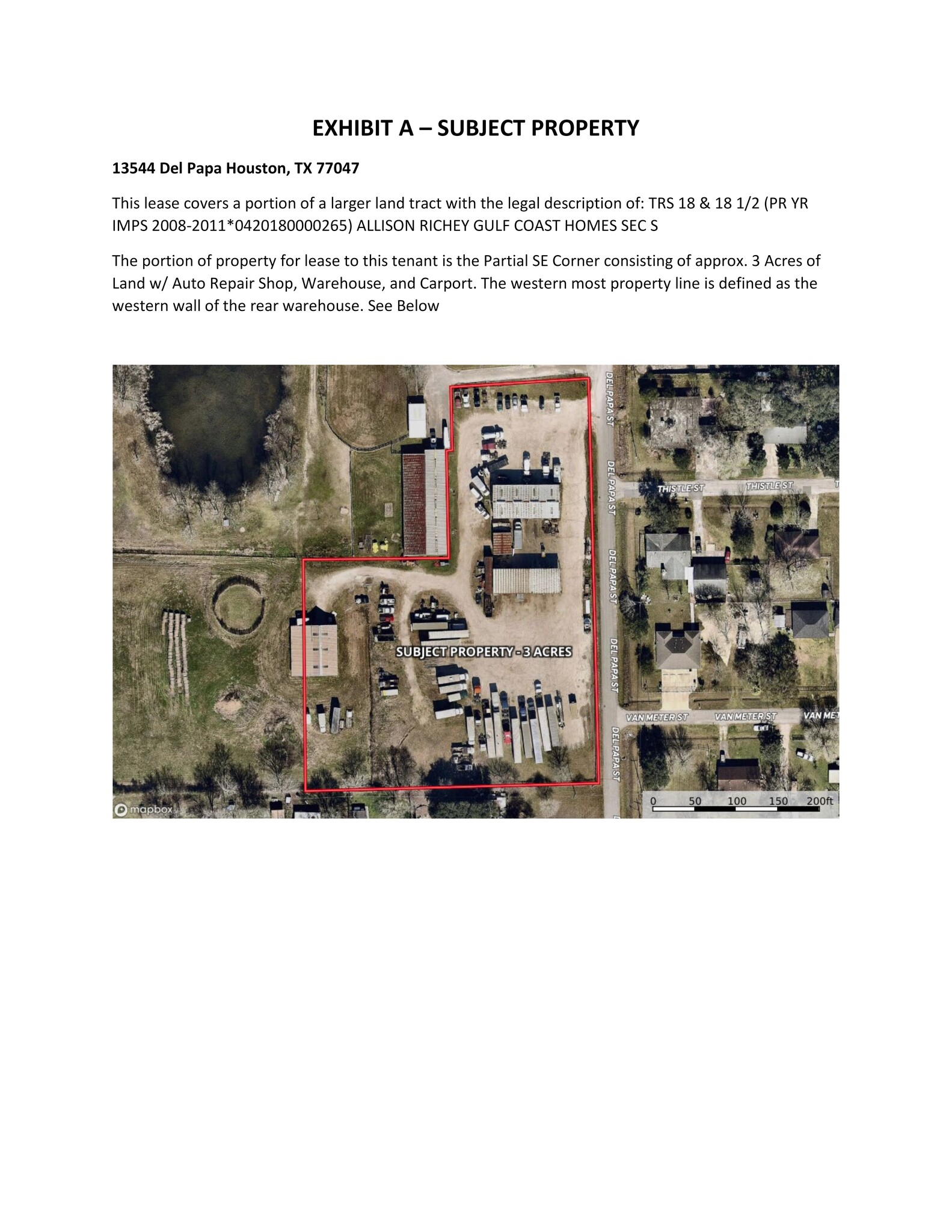 13544 Del Papa St, Houston, TX for lease Site Plan- Image 1 of 1