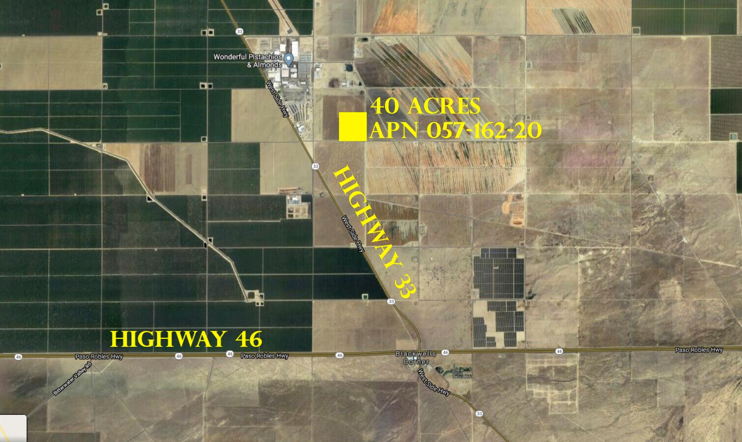 Highway 33 & Highway, Lost Hills, CA 93249 40 Acres in Lost Hills