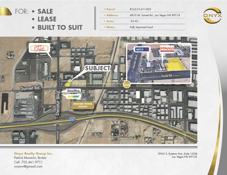 4810 Sunset, Las Vegas, NV for sale - Aerial - Image 1 of 1