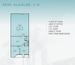 23151 Alcalde Dr, Laguna Hills, CA for lease Floor Plan- Image 1 of 1