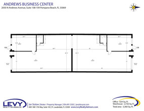 2050 N Andrews Ave, Pompano Beach, FL for lease Floor Plan- Image 1 of 3