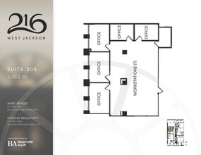 216 W Jackson Blvd, Chicago, IL for lease Floor Plan- Image 1 of 5