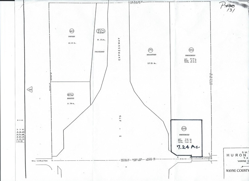 Will Carleton Rd, Carleton, MI for sale - Plat Map - Image 2 of 3