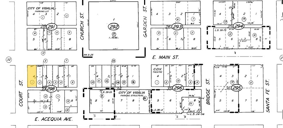 101-105 E Main St, Visalia, CA for sale - Plat Map - Image 1 of 1