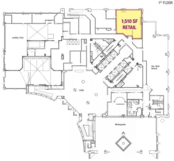 1 Bausch and Lomb Pl, Rochester, NY for lease Floor Plan- Image 1 of 2