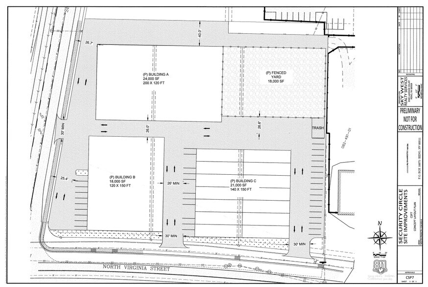 Security Cir, Reno, NV for lease - Site Plan - Image 3 of 7