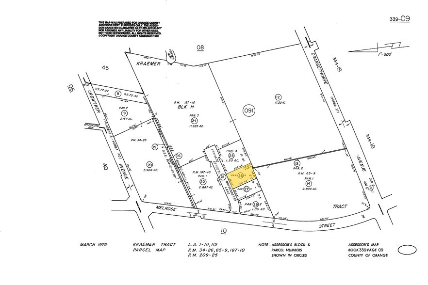 560 S Melrose St Placentia CA - 560 S Melrose St Placentia CA Plat Map 2 Large 