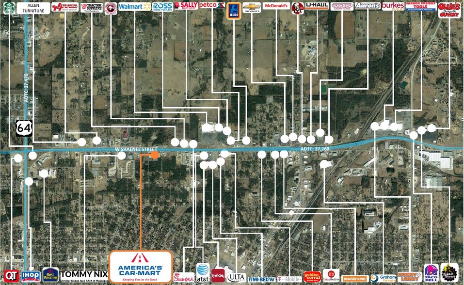 1501 W Shawnee St, Muskogee, OK for sale - Aerial - Image 2 of 2