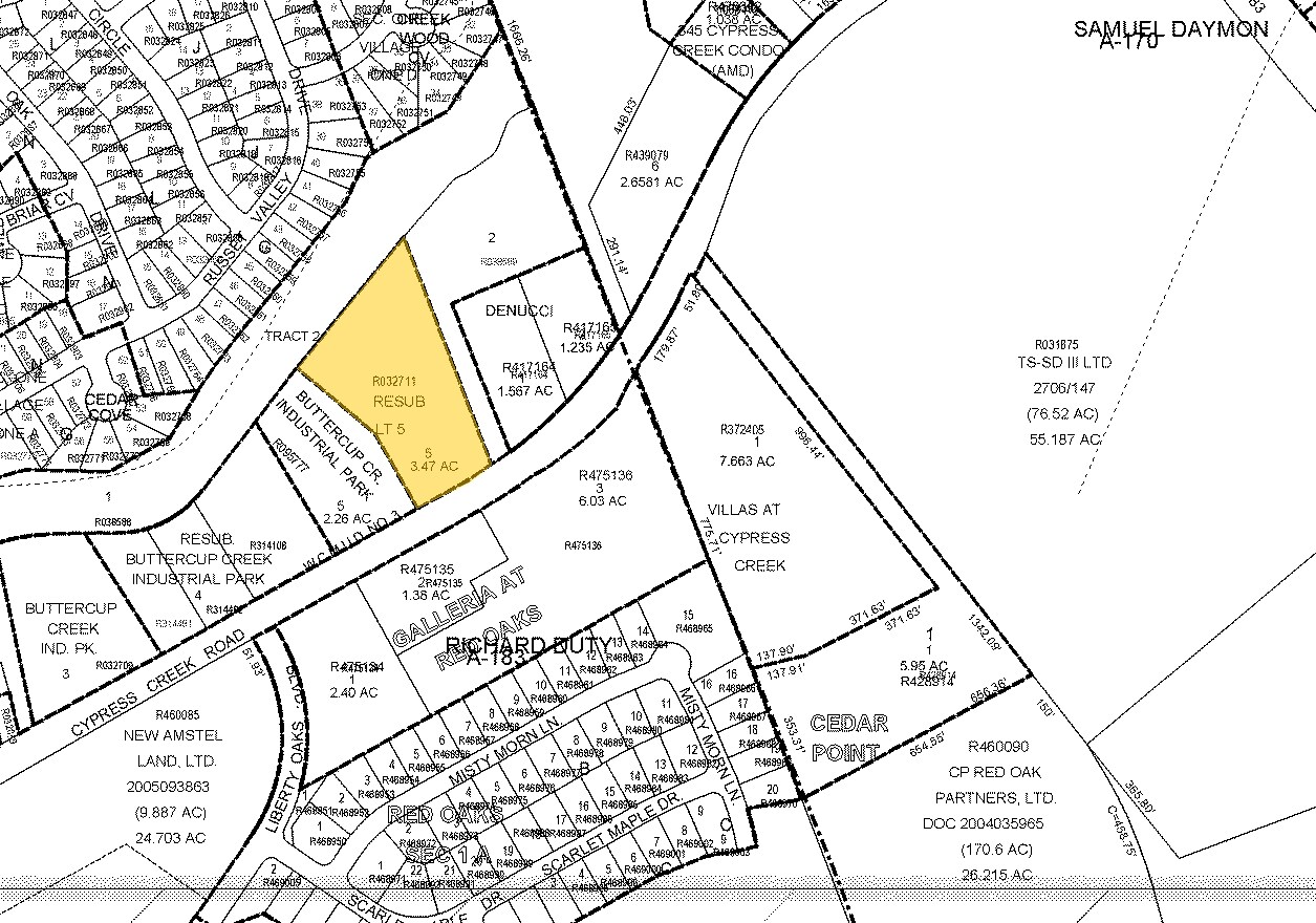 501 Cypress Creek Rd, Cedar Park, TX for sale Plat Map- Image 1 of 1