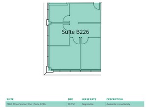 7426-7432 Alban Station Blvd, Springfield, VA for lease Floor Plan- Image 1 of 1