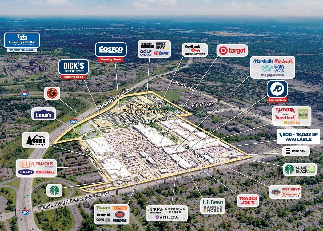 1565-1641 Niagara Falls Blvd, Amherst, NY for lease Building Photo- Image 1 of 2