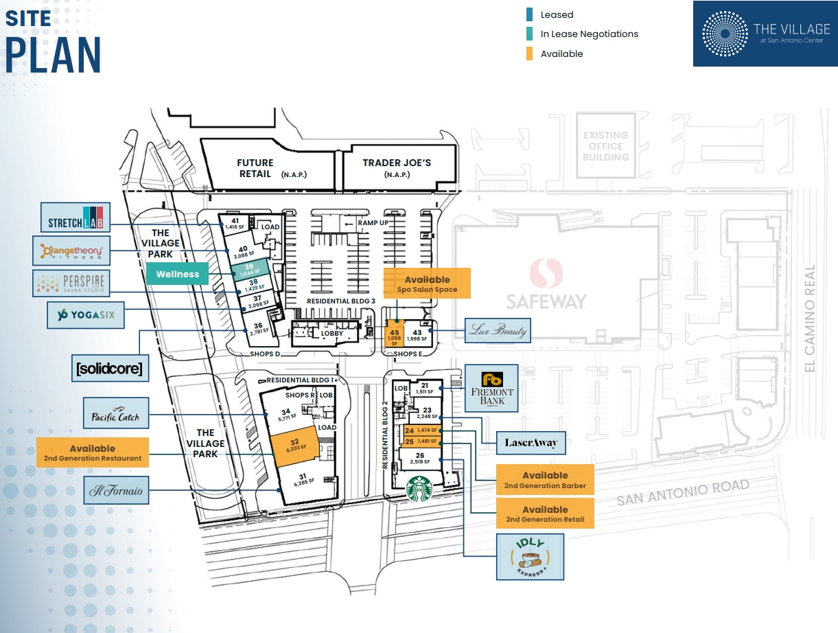 San Antonio Rd, Mountain View, CA for lease Site Plan- Image 1 of 1