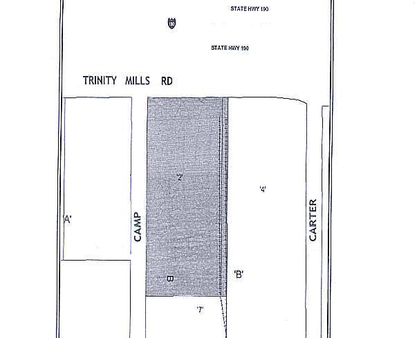 1135 W Trinity Mills Rd, Carrollton, TX for lease - Plat Map - Image 2 of 5