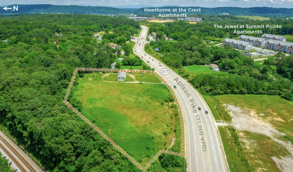 8035 Apison Pike, College Dale, TN for lease - Aerial - Image 2 of 6