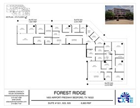 1600 Airport Fwy, Bedford, TX for lease Floor Plan- Image 2 of 2