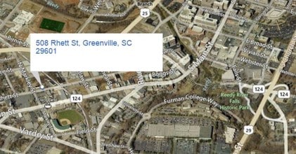 508 Rhett St, Greenville, SC - AERIAL  map view