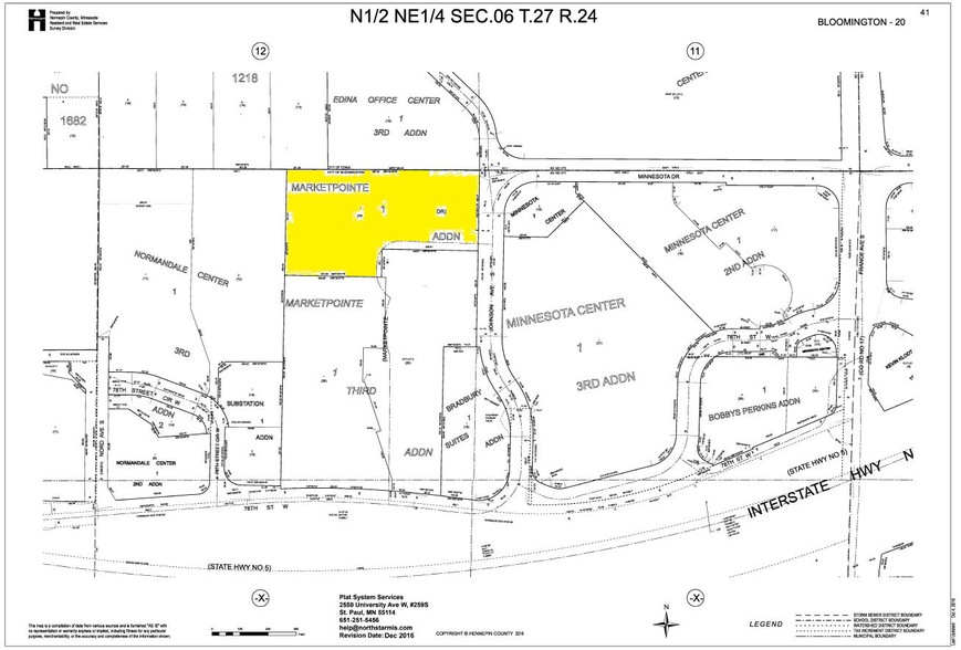 4300 Marketpointe Dr, Bloomington, MN for lease - Plat Map - Image 3 of 19