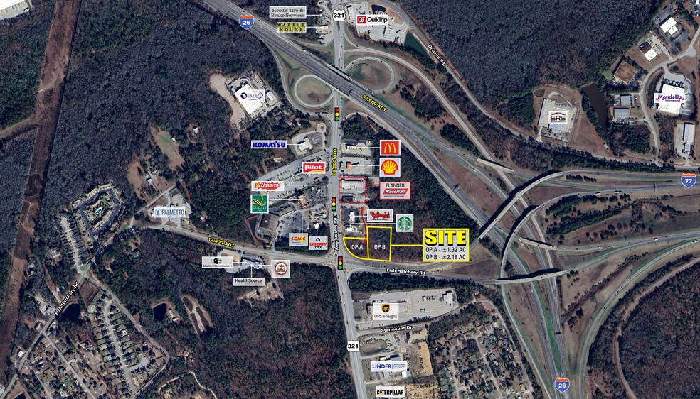 US Hwy 321 & Fish Hatchery rd, Cayce, SC for lease - Aerial - Image 2 of 2