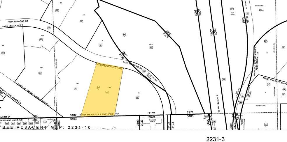 10002 Park Meadows Dr, Lone Tree, CO for lease - Plat Map - Image 2 of 16