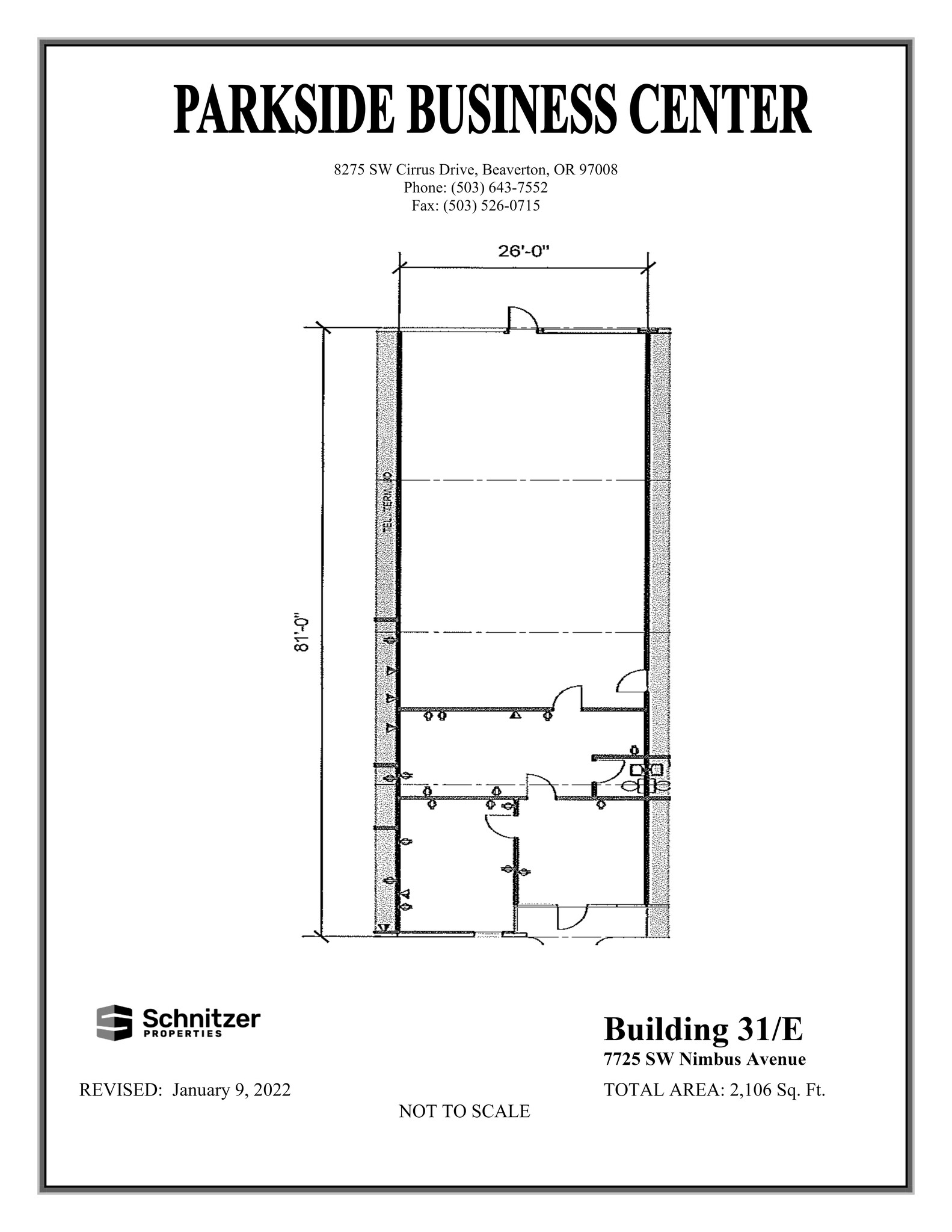 8362-8380 SW Nimbus Ave, Beaverton, OR for lease Site Plan- Image 1 of 1