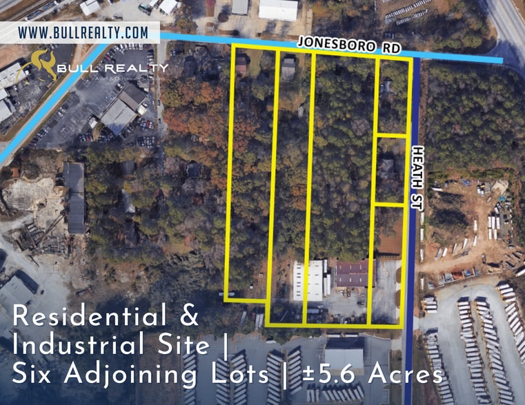 Six Adjoining Sites on Jonesboro & Heath St rd, Fairburn, GA for sale - Primary Photo - Image 1 of 10