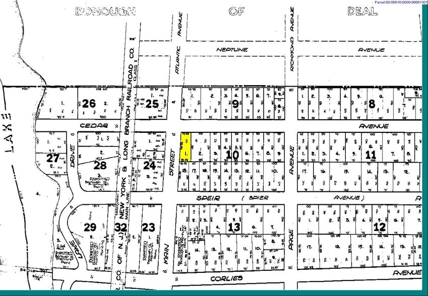 100-108 Main St, Allenhurst, NJ for lease - Plat Map - Image 2 of 2