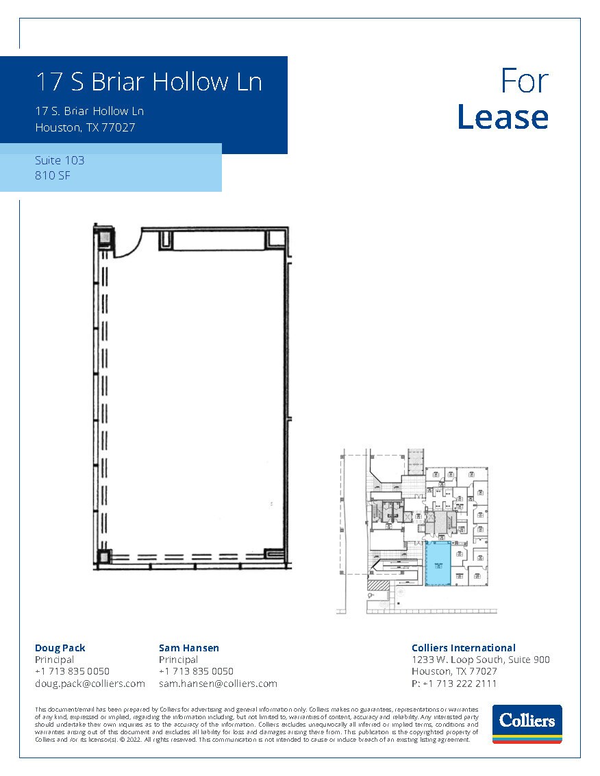 17 S Briar Hollow Ln, Houston, TX for lease Floor Plan- Image 1 of 1