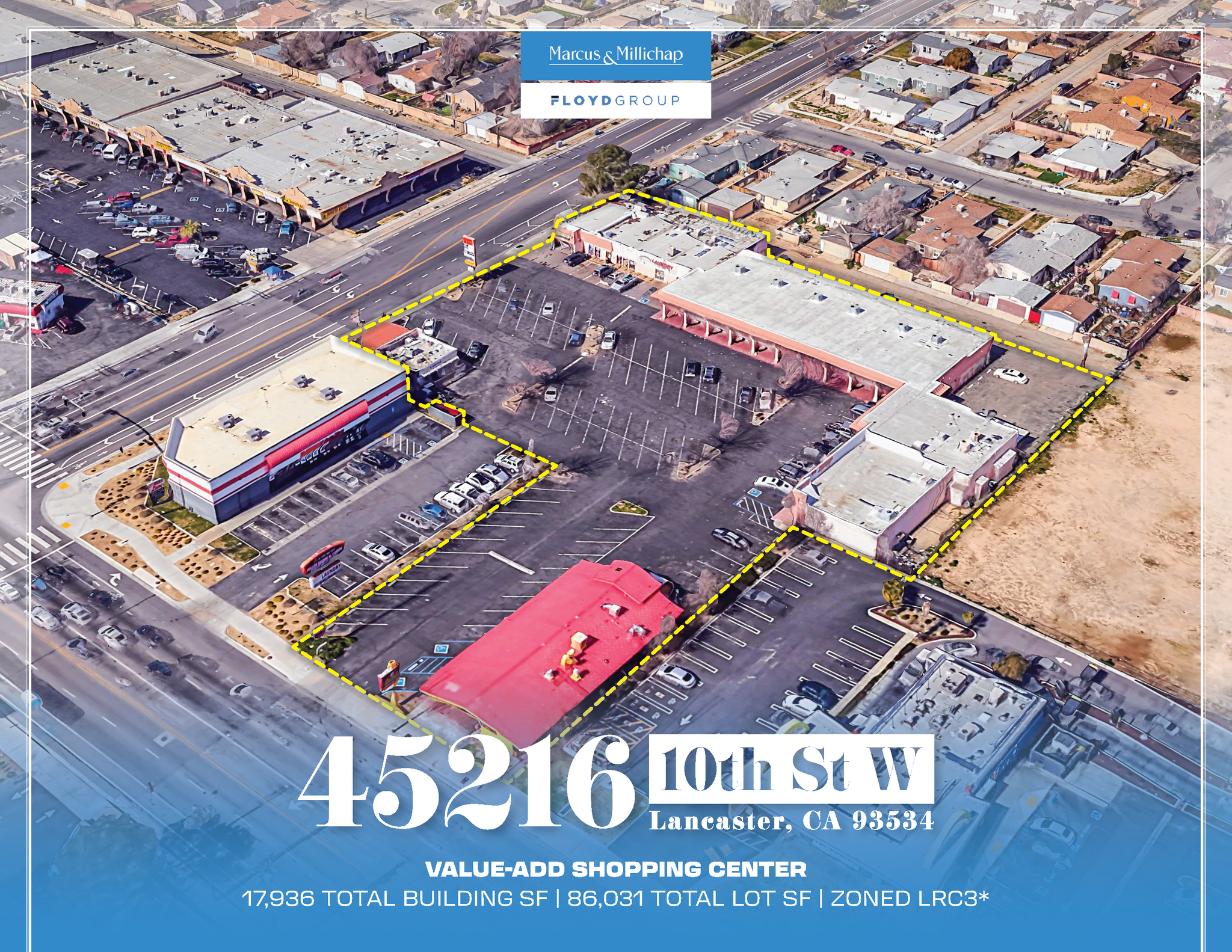 45216-45232 10th St W, Lancaster, CA for sale Aerial- Image 1 of 8