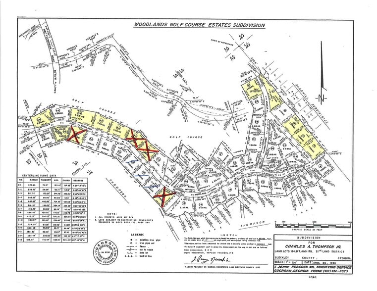 34 Lots Woodland Estates Subdivision, Cochran, GA for sale - Site Plan - Image 3 of 3