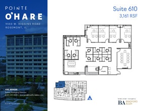 9550 W Higgins Rd, Rosemont, IL for lease Floor Plan- Image 1 of 1