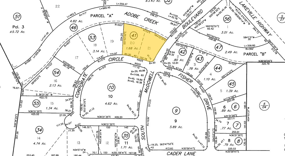 1600-1622 Corporate Cir, Petaluma, CA for lease - Plat Map - Image 2 of 10