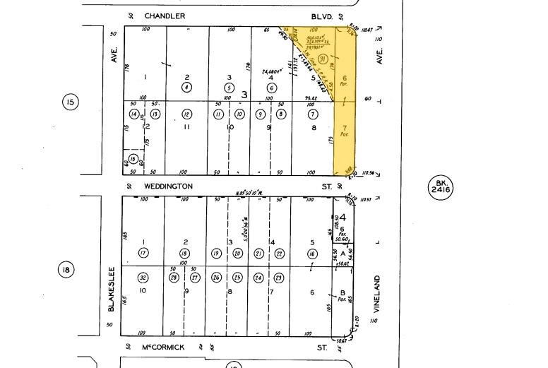 5321 Vineland Ave, North Hollywood, CA for lease - Plat Map - Image 3 of 5