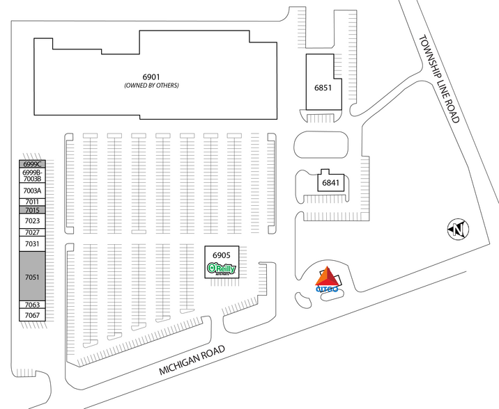 6851-7067 Michigan Rd, Indianapolis, IN for lease - Site Plan - Image 3 of 3