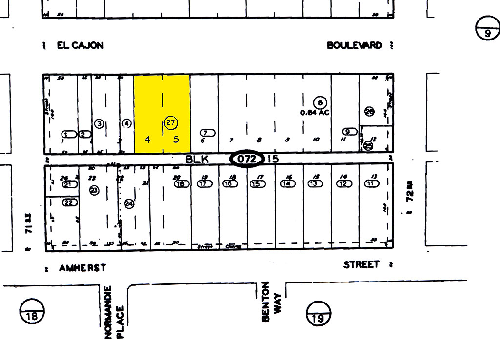 7125 El Cajon Blvd, San Diego, CA for sale Plat Map- Image 1 of 1