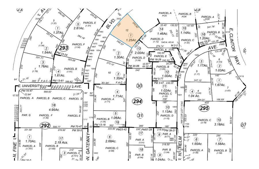 2002 N Gateway Blvd, Fresno, CA for sale - Plat Map - Image 3 of 4