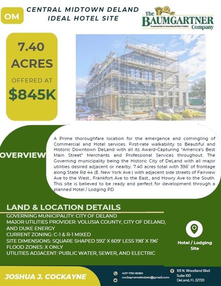 New York Ave & Frankfort Ave, Deland, FL for sale - Other - Image 1 of 11